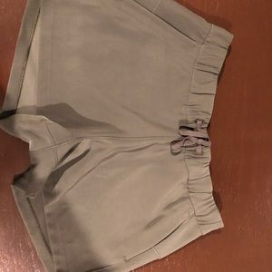 Olive green Lululemon shorts, never worn